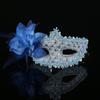Feather Rhinestones Masquerade Mask Lace Flower Half Face Sexy Feather Flower  For Couple Masquerade Ball Party Game