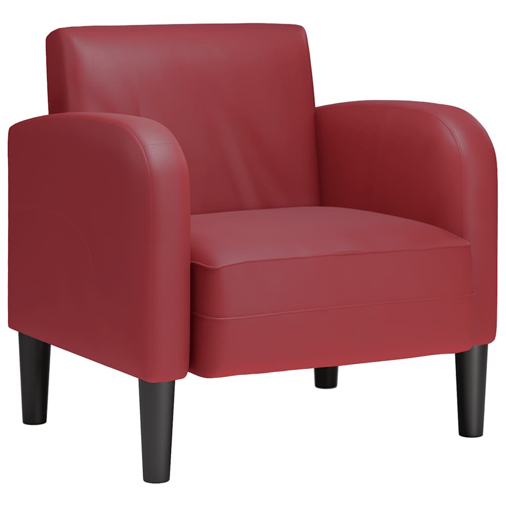 Armchair with Armrests Burgundy 54 cm Faux Leather
