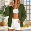 Women's Casual Button-Up Baseball Jacket with Pockets for Everyday Wear