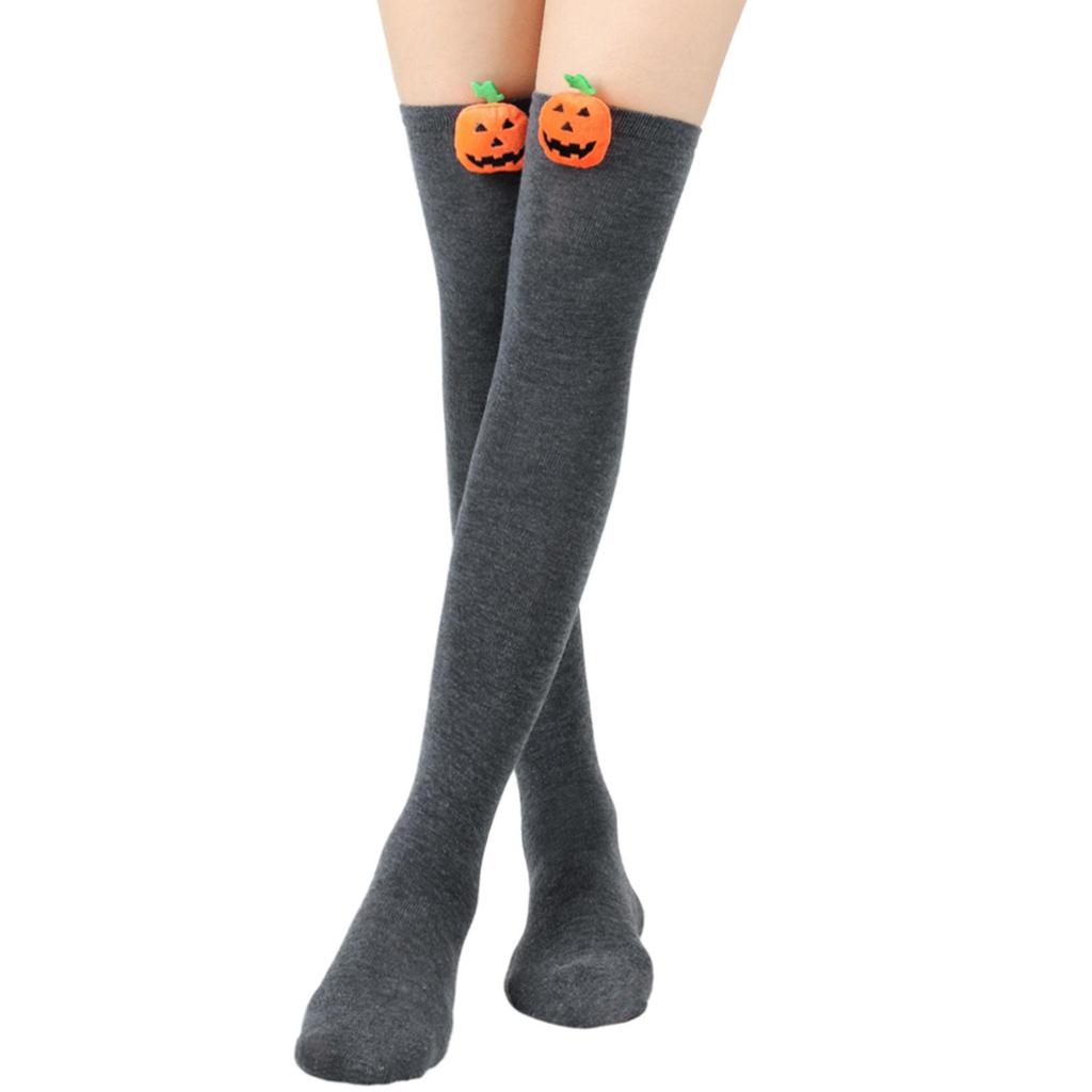 Women's Halloween Devil Over-the-Knee Cosplay Socks: European and American Striped Long Socks