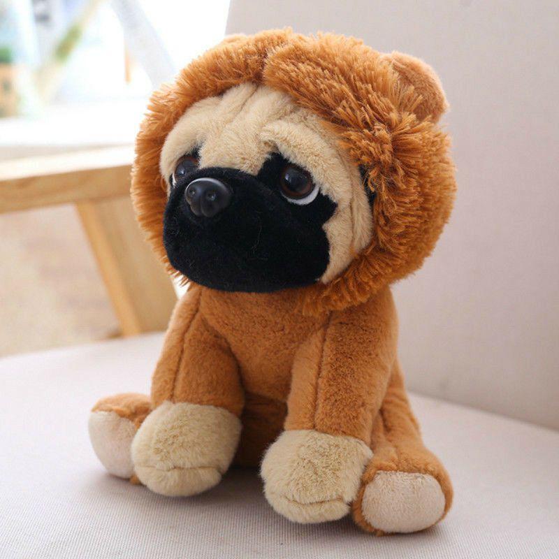 Adorable Large Plush Toys 8" Pug Dog In 7 Unique Costumes Cuddly Soft Toy
