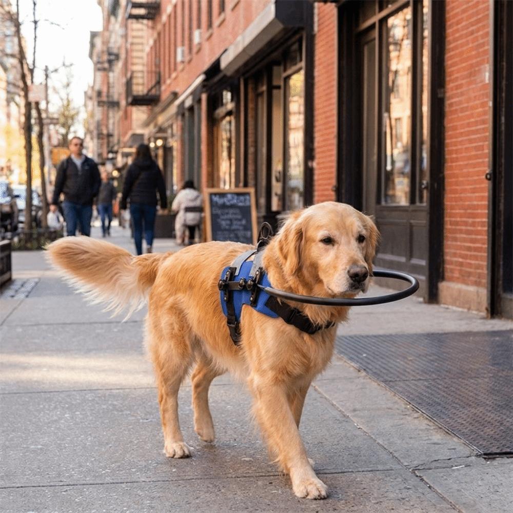 Reflektierender Blindenhund-Sicherheitsstoßfänger Atmungsaktiver Sicherheits-Antikollisionsring Bequemer verstellbarer Blindenhund-Führring