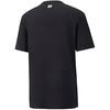Puma Logo Print Ribbed Round Neck Short Sleeve T-Shirt Unisex Tops Black 535359-51