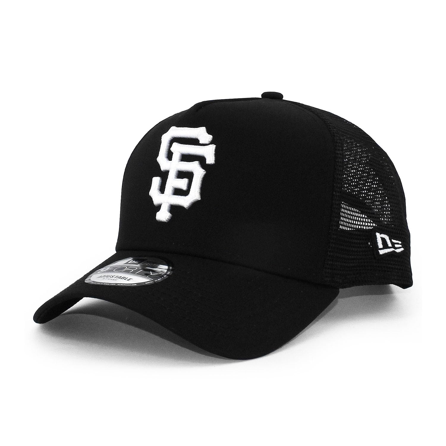 

New Era 9FORTY San Francisco Giants MLB TRUCKER MESH CAP Black SAN FRANCISCO GIANTS Hat 940AF Trucker Cap A-FRAME [Used] чёрный