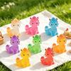 8Pcs Mini Dinosaur Figures, Glow In The Dark Miniature Chinese Mythical Creature Statue, Tiny Resin Animals Ornaments for Fairy Garden,