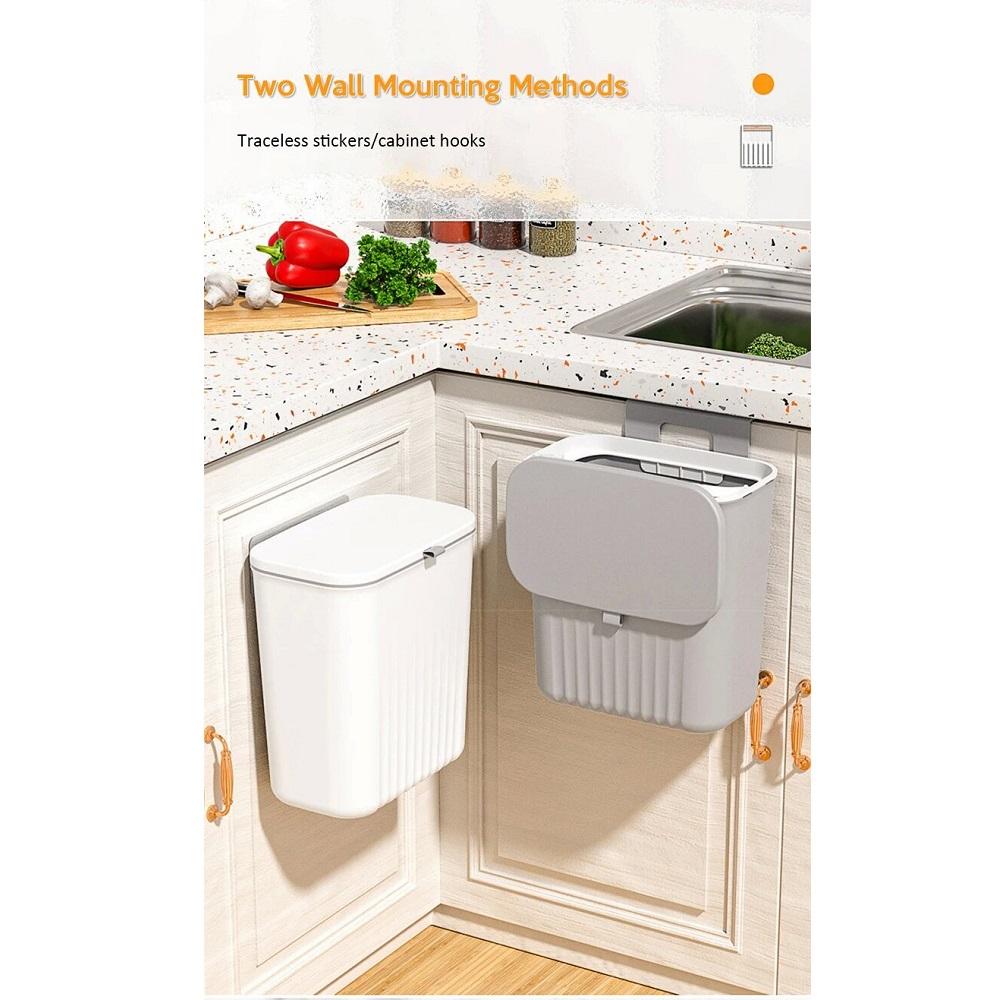 An der Wand montierter Mülleimer, Aufbewahrung im Küchenschrank, intelligenter Eimer für das Recycling im Badezimmer, hängende Mülleimer, Küchenzubehör