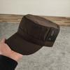 Summer new products deepen and raise flat top hat casual breathable mesh hat fashion military hat large size men's hat