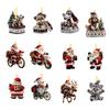 1Pc Christmas Pendant Acrylic 2D Cartoon Santa Claus Snowman Animal Pet Festive Hanging Ornaments For Xmas Tree Decor