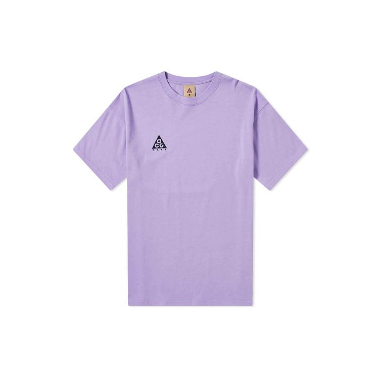 Men s Nike ACG logo Short Sleeve Purple T-Shirt BQ7342-567 S