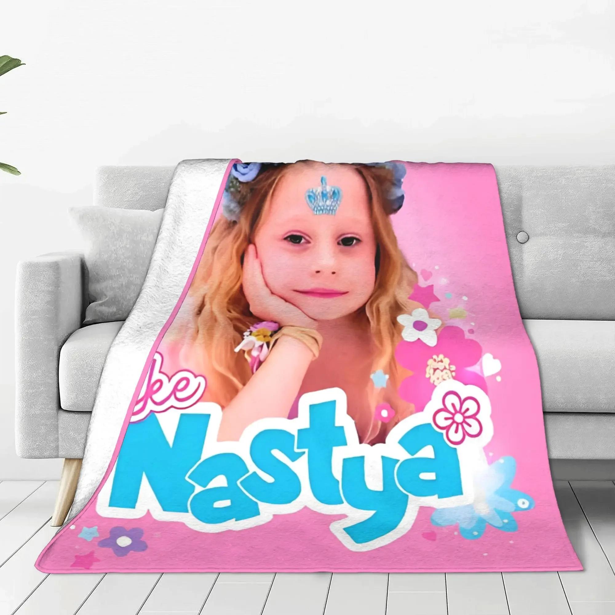 Annier Unisex Like Nastya Girl Blanket Fleece All Season Cute Portable Lightweight Thin Throw Blanket For Bed Couch Quilt