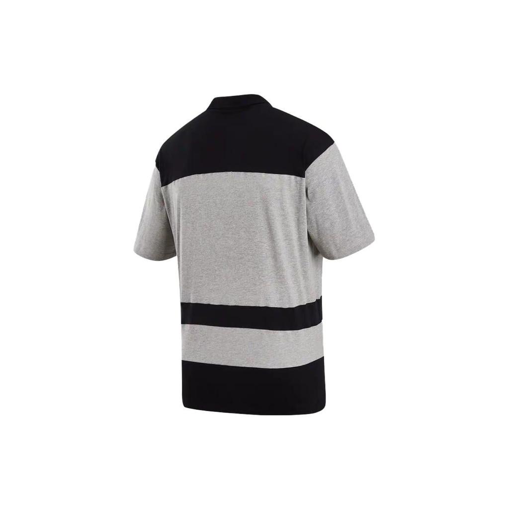 Nike Sportswear Polo Collar Short Sleeve Top Black Grey FQ9582-063