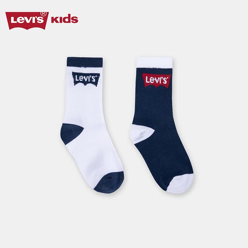 

Levi s Kids Mid-Calf Color-Block Socks (2-Pair) 9-12 Years