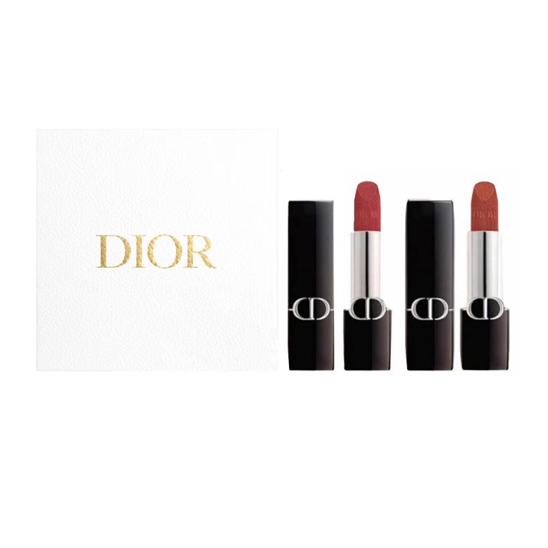 DIOR Lipstick 720 Tan Fei Nude Velvet +188 Chixia Nude Velvet No Gift Bag синий