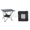 Folding Outdoor Table with Hanging Mesh Storage Basket for Camping and Picnics