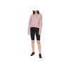 Adidas Originals Simple Casual Sports Round Neck Drop Shoulder Short Logo Sweatshirt Women sweatshirt Pink HF7480