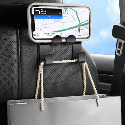Car Seat Headrest Hook Hanger Storage Organizer Universal For Handbag Purse Coat Fit Universal Vehicle Car Black