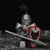 Medieval Lion Knight Minifigure: Castle & Dragon Knight Building Blocks Compatible with Lego