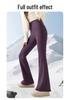 High-Waisted White Shark Pants: Fleece-Lined, Flared, Slimming, and Versatile for Autumn and Winter