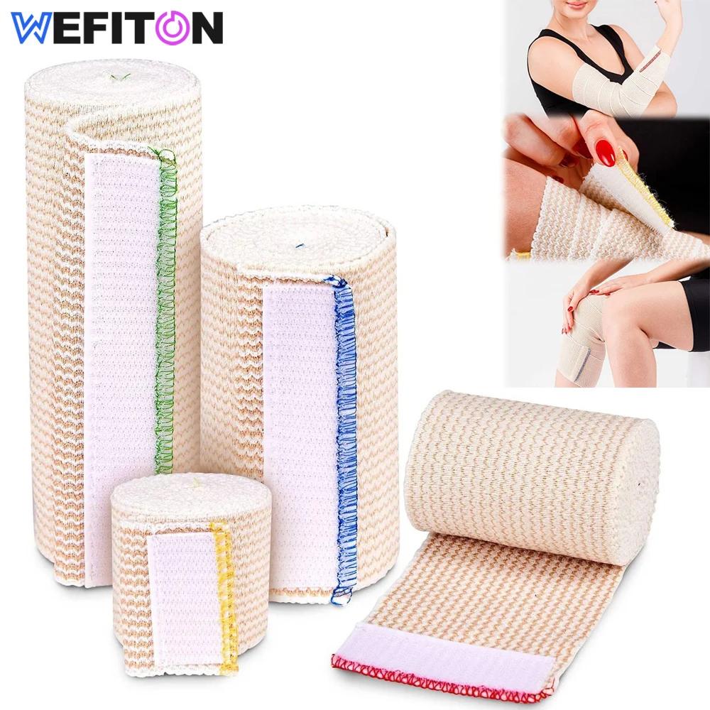 1 Roll Self Closing Elastic Bandage Wrap For Calf Sports Sprains Strain Wrist Ankle Foot Hiking Compression Support