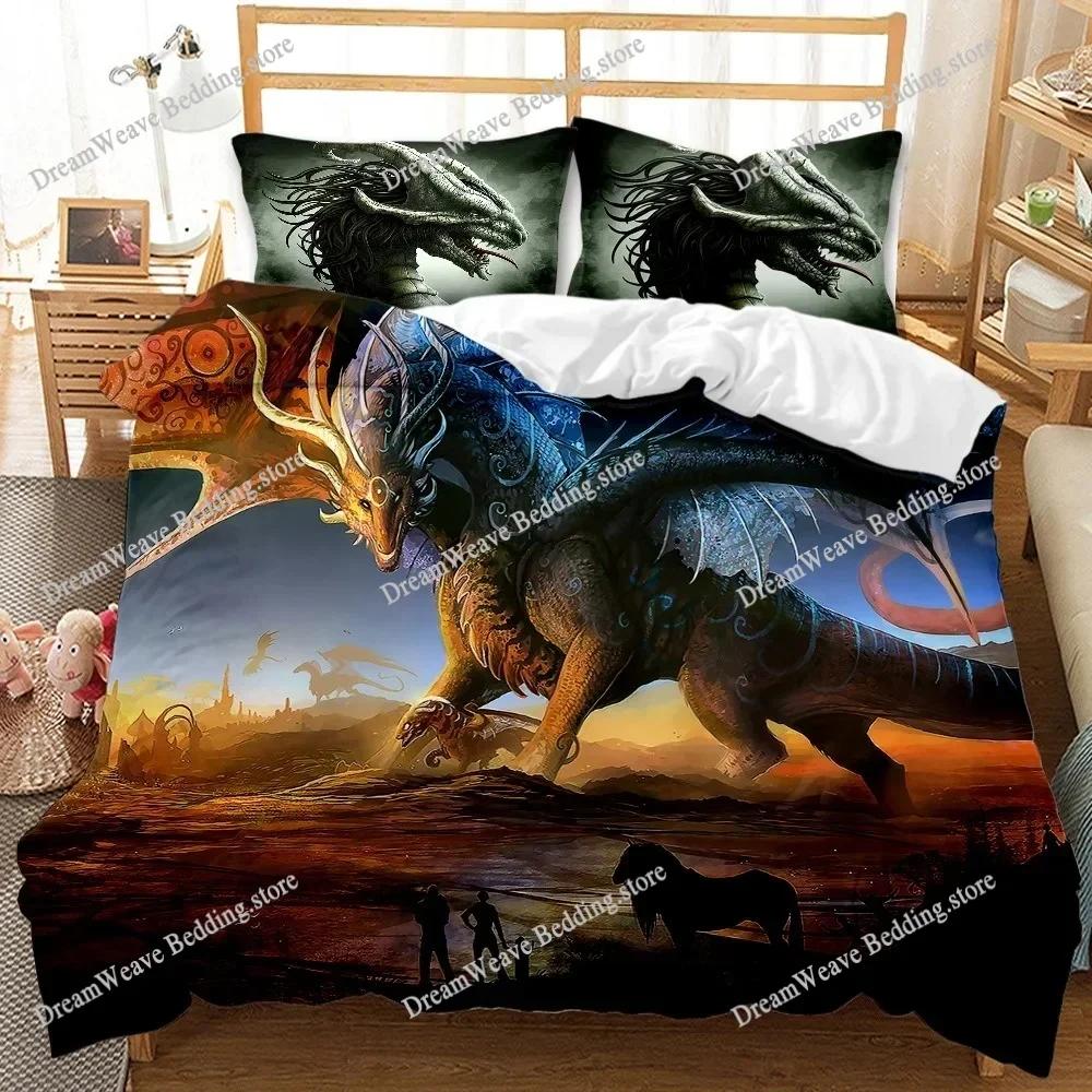 Jurassic Dinosaur Bedding Set Single Twin Full Queen King Size Bed Set Aldult Kid Bedroom Duvetcover Sets Bed Sheet Set 741