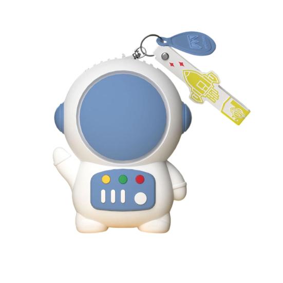 Mini Portable Fan Without Vane Cartoon Astronaut Shape Handheld Fan Cute Spaceman фиолетовый