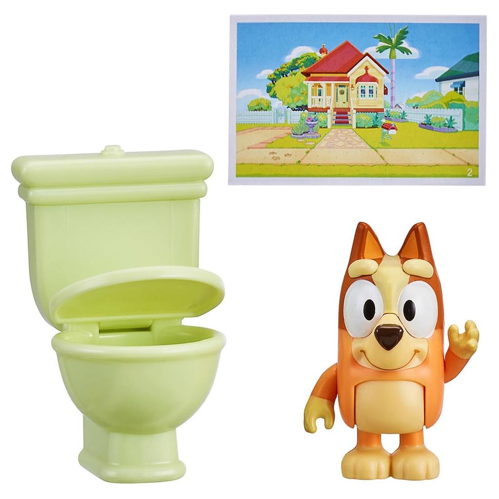 Takara Tomy Bluey Bluey Story Figure Set Bingo and Toilet