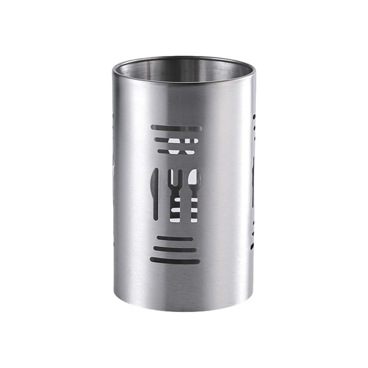 

Elegant Kitchen Utensil Holder Drying Rack with Stainless Steel Design Silver A