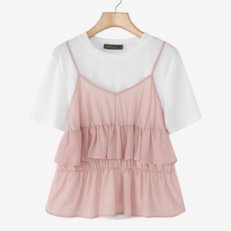 ZANZEA Women Casual Round Neck Summer Patchwork Short Sleeve T-shirt
