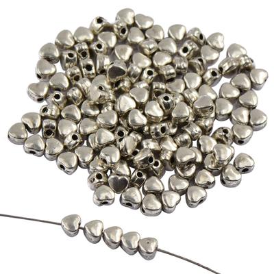 100 adet 5mm Tibet Gümüş Kalp halka boncuk Takı Bulguları Yapımı El Sanatları