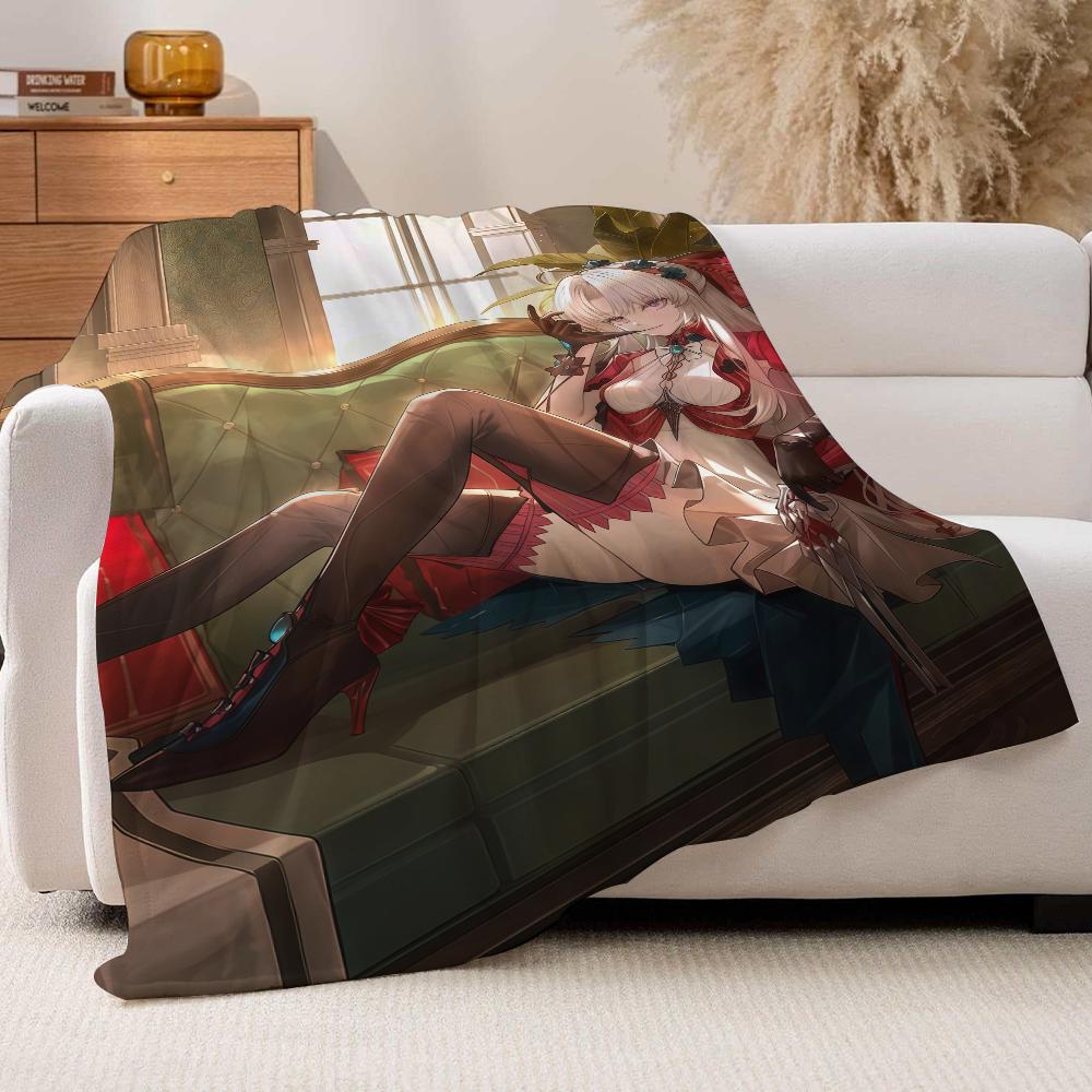 Game Wuthering Waves Carlotta Blanket For Sofa Office Bed Plane Travel Sleep Read Relax Camping Soft And Warm