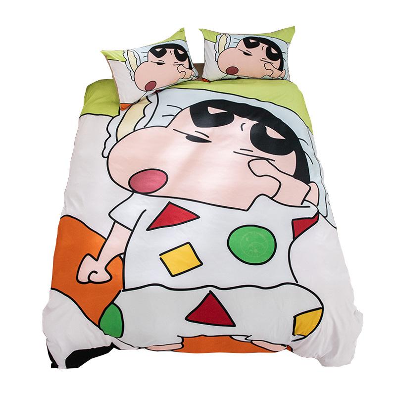 New Style C-Crayon Shin-Chan Bedding Sets Shin-Chan Duvet Cover Bed Set Quilt Cover Pillowcase Kids Adult Single/Double/Queen