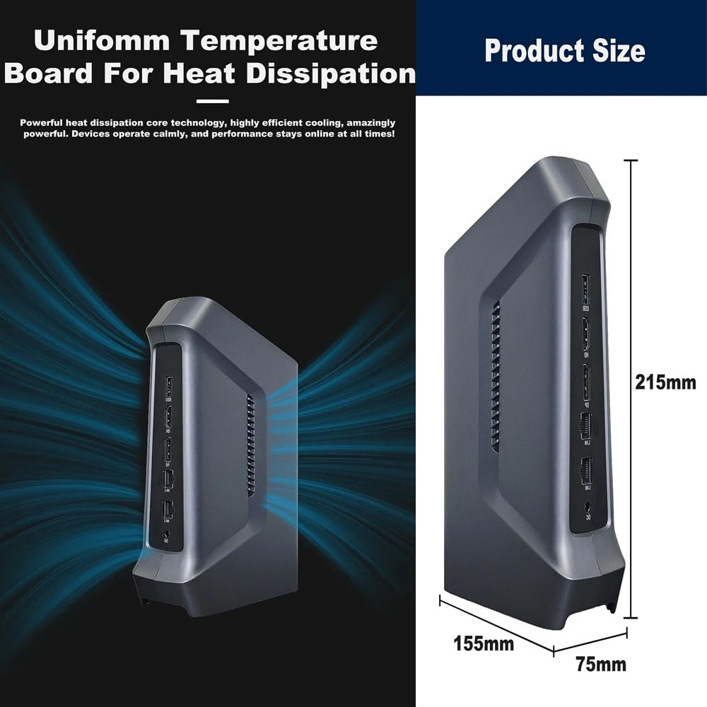 SZBOX Mini PC Small F12 125H No OS Intel Core Ultra 5 125H To No RAM or SSD Game Console Computer (up 4.5GHz) USB3.23 USB2.0 Type-C (Thunderbolt