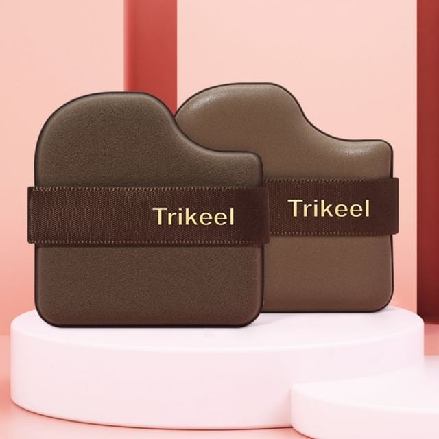 Charyeina - Набор из 2 шт.: Пуховка из искусственной кожи Set of 2 - Brown