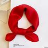 Red Solid Silk Square Scarf Women Satin Bandana Print Scarves Head Band Fashion Lady Hair Shawl Wrap Female Neckerchief Hijab