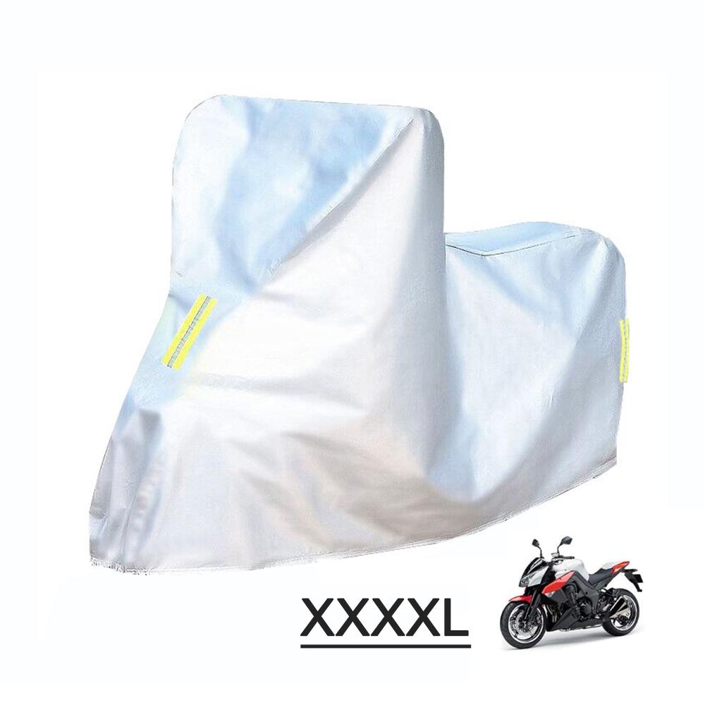 

Универсальный чехол для мотоцикла, всесезонный водонепроницаемый уличный чехол для защиты от дождя и непогоды (M-XXXXL), ткань Оксфорд 210D XXXXL серебряный