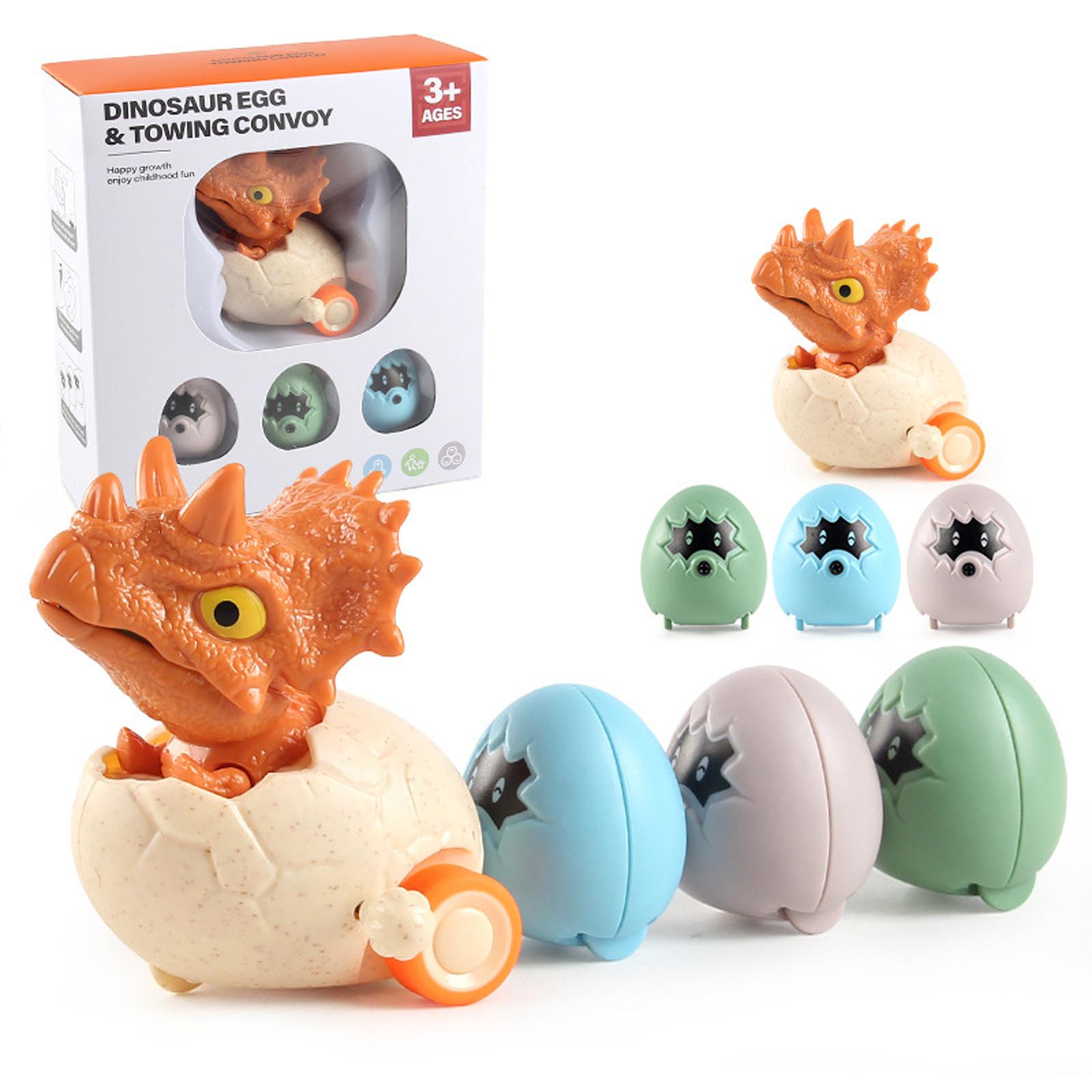 

Dinosaur Egg Inertial Walking Wind-up Dinosaur Car Team Magnetic One-to-Three Children s Toy One Size оранжевый
