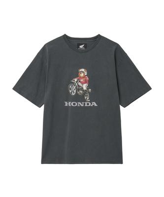 PHYPS MOTORCYCLE Offroad Bear Short Sleeve Charcoal