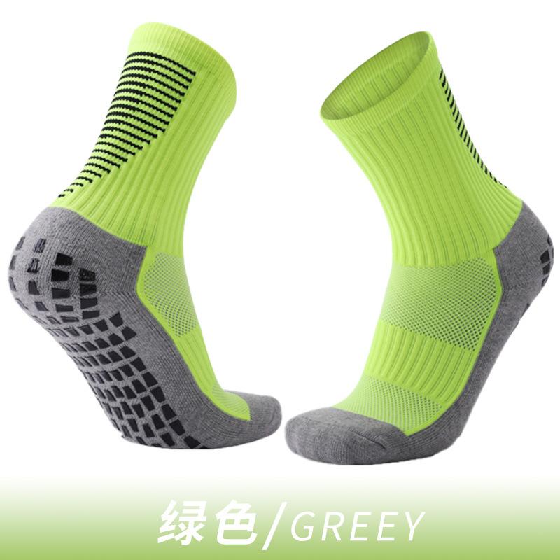 Children'S Breathable Sweat-Absorbing Medium Tube Socks Men'S Solid Color Non-Slip Dispensing Outdoor Sports Socks Competition Training Football Socks