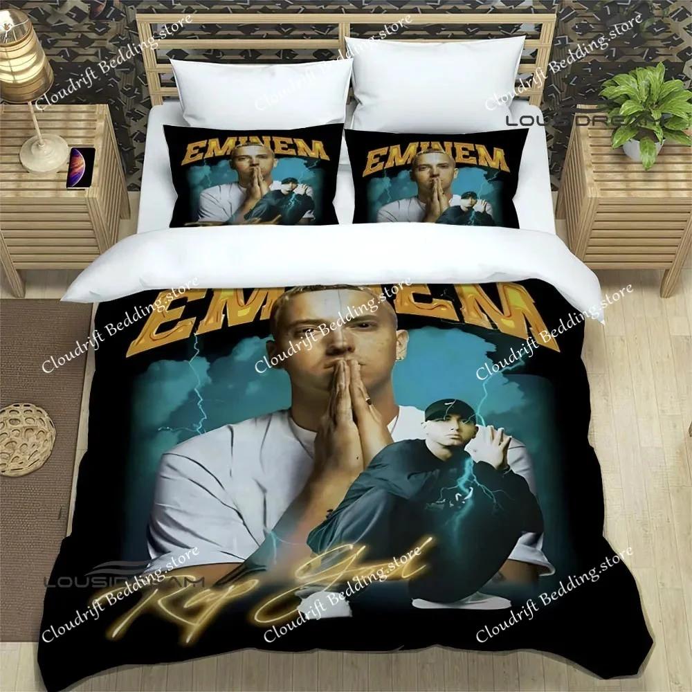 Eminem Hip -hop Singer Print Bedding Sets Exquisite Bed Supplies Set Duvet Cover Comforter Set Bedding Set Luxury Birthday Gift0