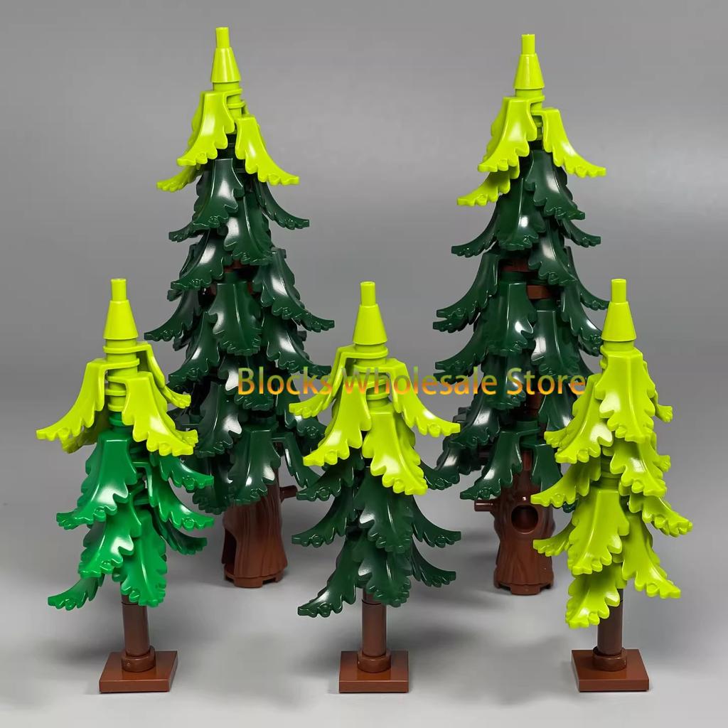 MOC Christmas Gift Present Assembly Toy Small Particle Building Block Set Christmas Tree Fir Tree Scene Desktop Ornament
