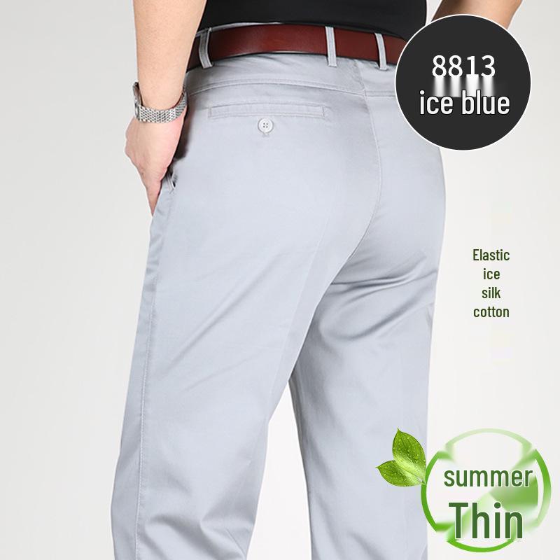 Perky Kangaroo 2023 Herren Eisseide Baumwolle Stretch Freizeit Hose für Mittelalte und Ältere