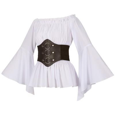 Medieval Vintage Girdle Women's Pirate Shirt Top Cosplay Stage Dress-up Adult Clothing