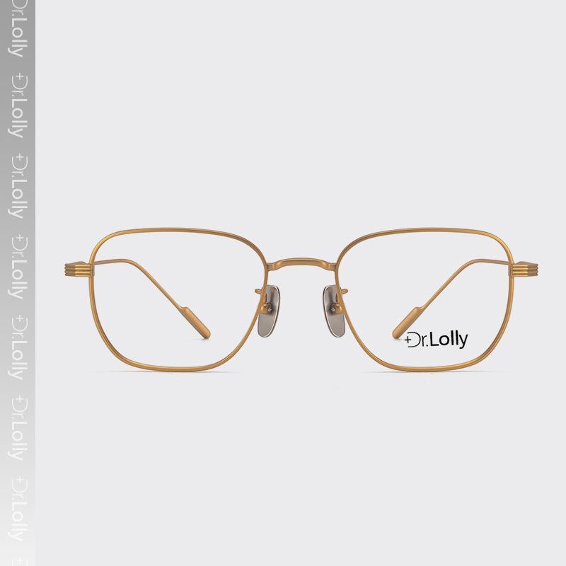 

DR.LOLLY Ultralight Pure Titanium Square Eyeglasses Frame for Prescription Glasses