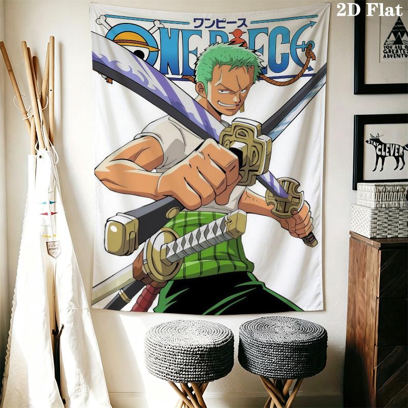 Roronoa Zoro Wall Tapestry Aesthetic Wall Hanging Printed Fabric Blanket Decorative Tapestries For Bedroom Living Room Home Decor