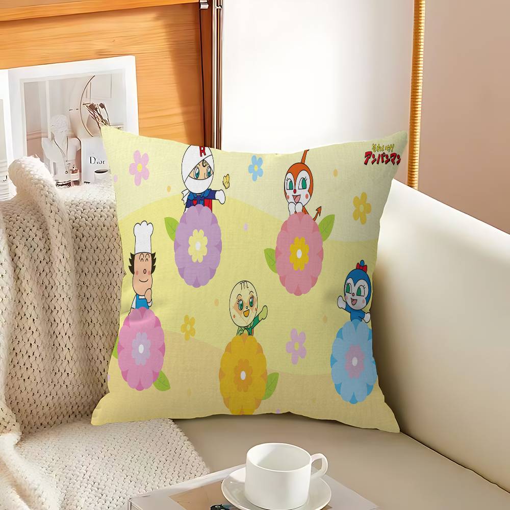 A-Anpanmans Lovely Anime Pillow Anime Pillow Sofa Bed Head Pillow Cover Cushion Cover 45x45 cm Fashion 12x12Inch
