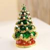 Elegante Grüne Ornament-Aufbewahrungsbox Einzigartige Weihnachtsbaum-Ringe-Box Praktischer Schmuckzubehör-Aufbewahrungsbehälter