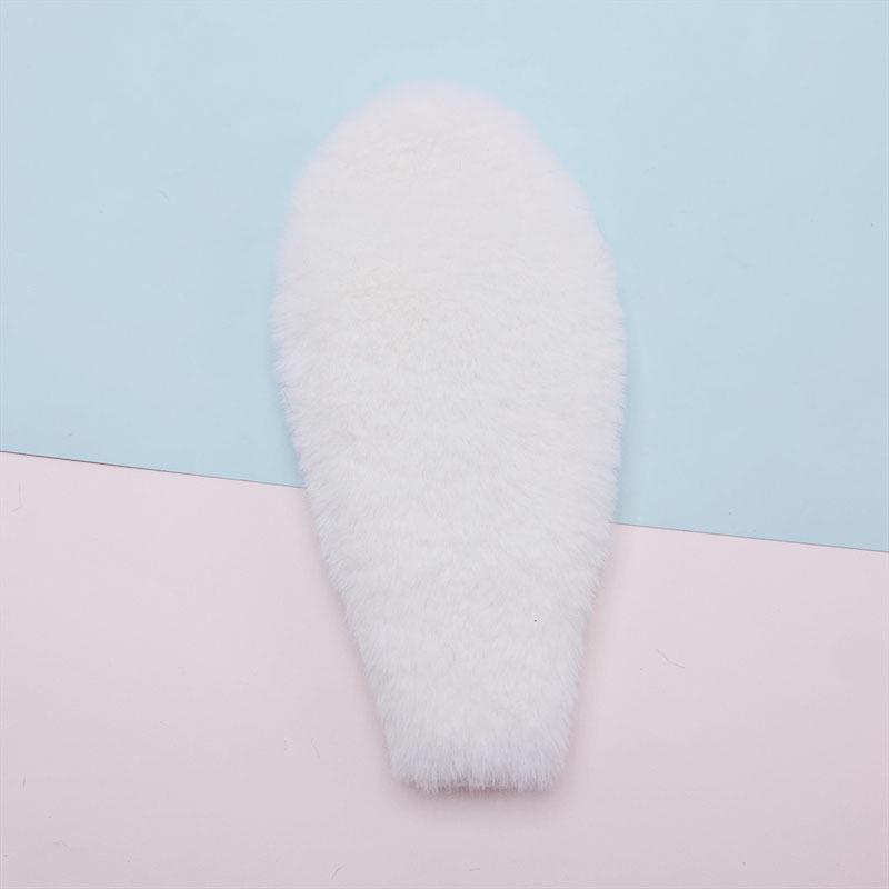 15cm Fluffy Cotton Rabbit Ears DIY Headband Accessories Badge Holder Lantern F264