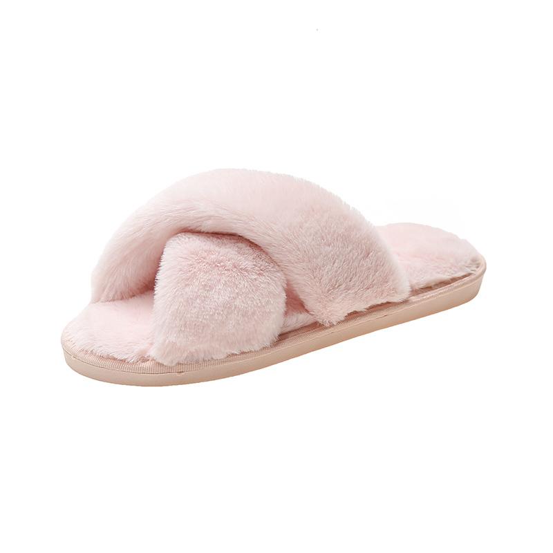 Fashion 2025 New Fashion Fur Slippers Women Indoor Light Warm Plush Home Slippers Woman Faux Fur Flat Heel Couple Slides Plus Size