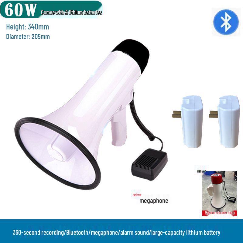 100W High Power Handheld Megaphone with Loud Volume and Large Horn