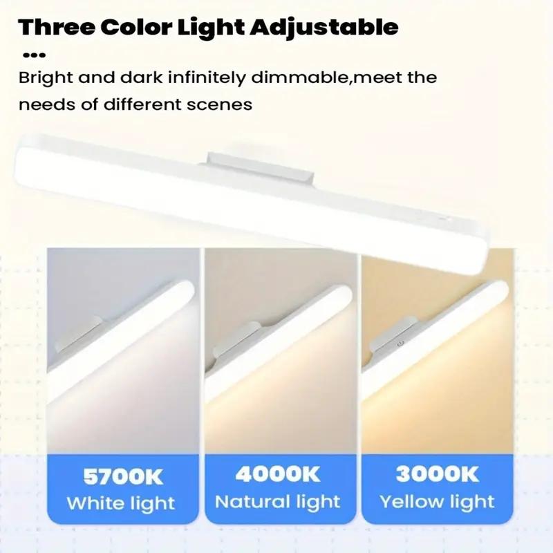 Modern LED Makeup Mirror Light with 3 Color Modes USB Rechargeable Cabinet Light for Makeup Mirror Bedroom Dressing Table